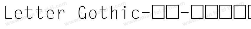 Letter Gothic-常规字体转换